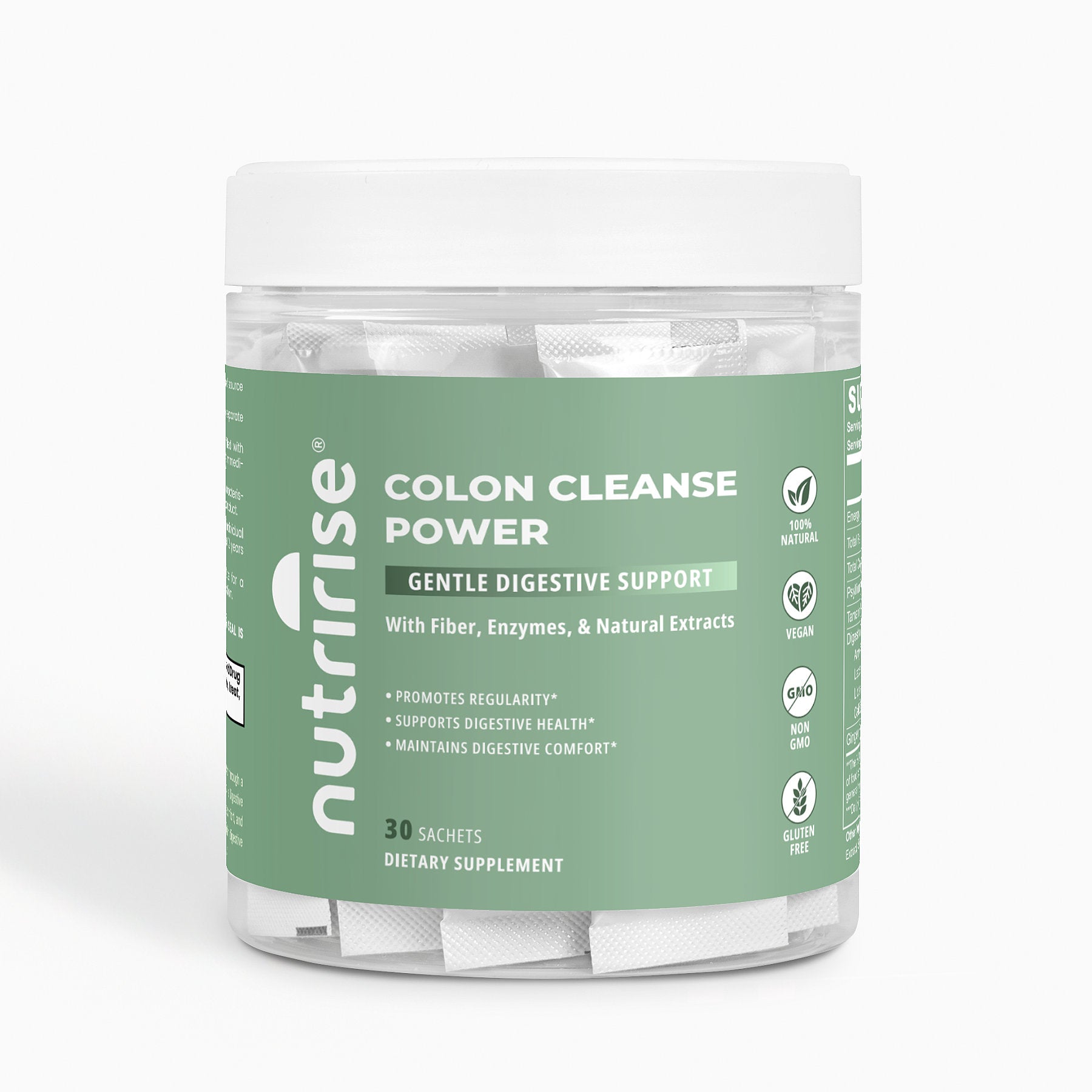 Colon Cleanse Power: Gentle Digestive Support With Fiber, Enzymes & Natural Extracts