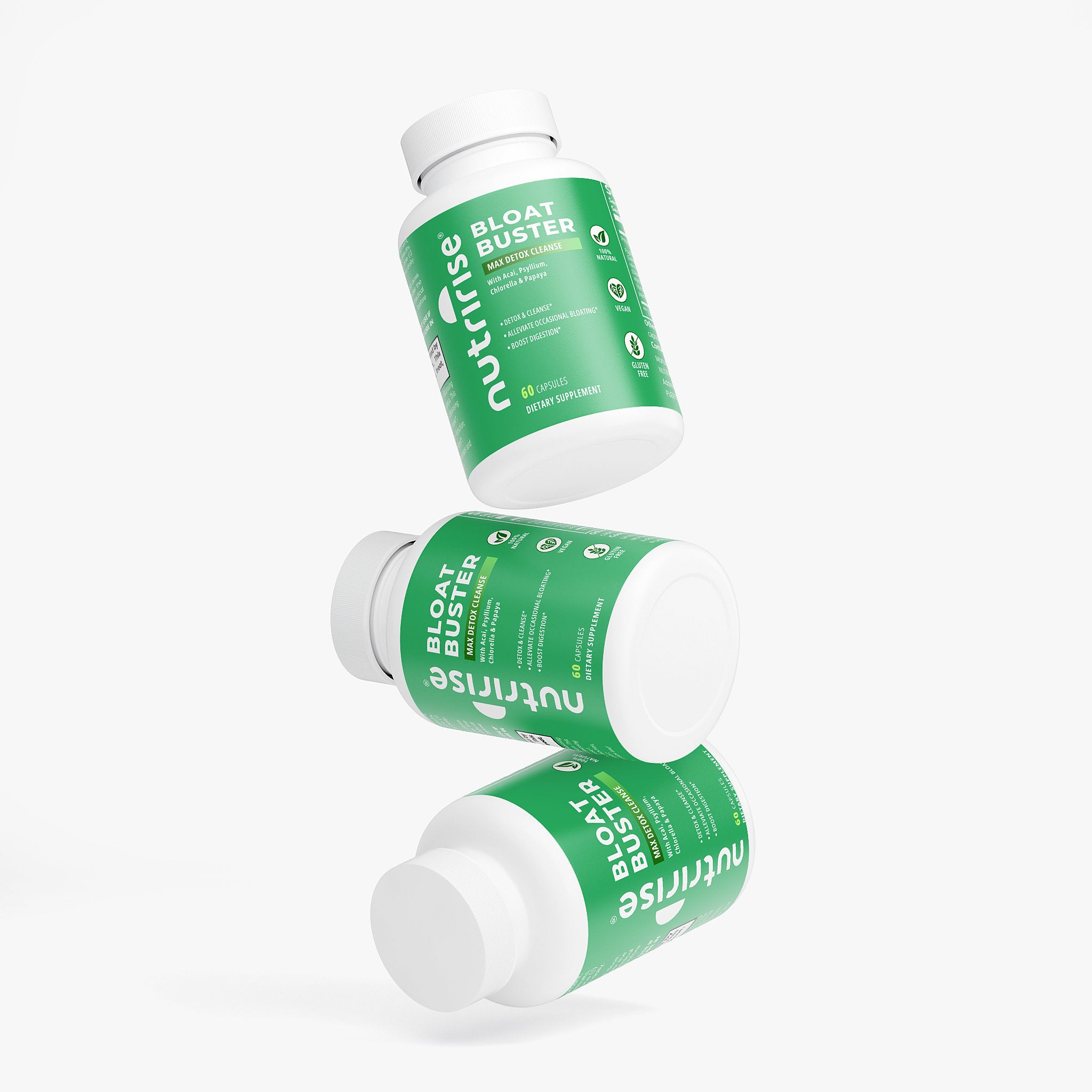 Bloat Buster Max Detox Cleanse With Acai, Psyllium, Chlorella & Papaya