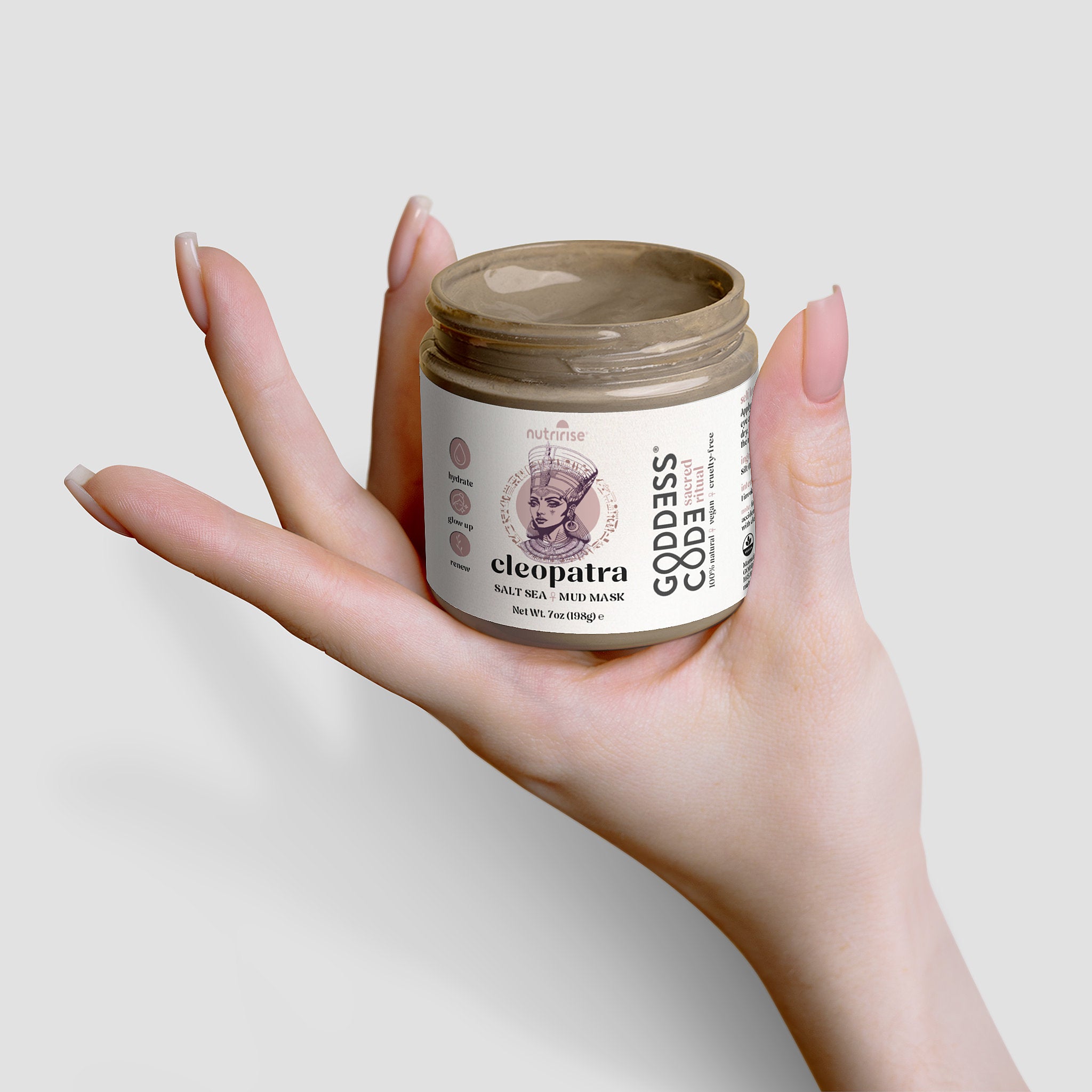 Goddess Code Cleopatra Salt Sea Mud Mask - Hydrate, Glow, Renew 7oz