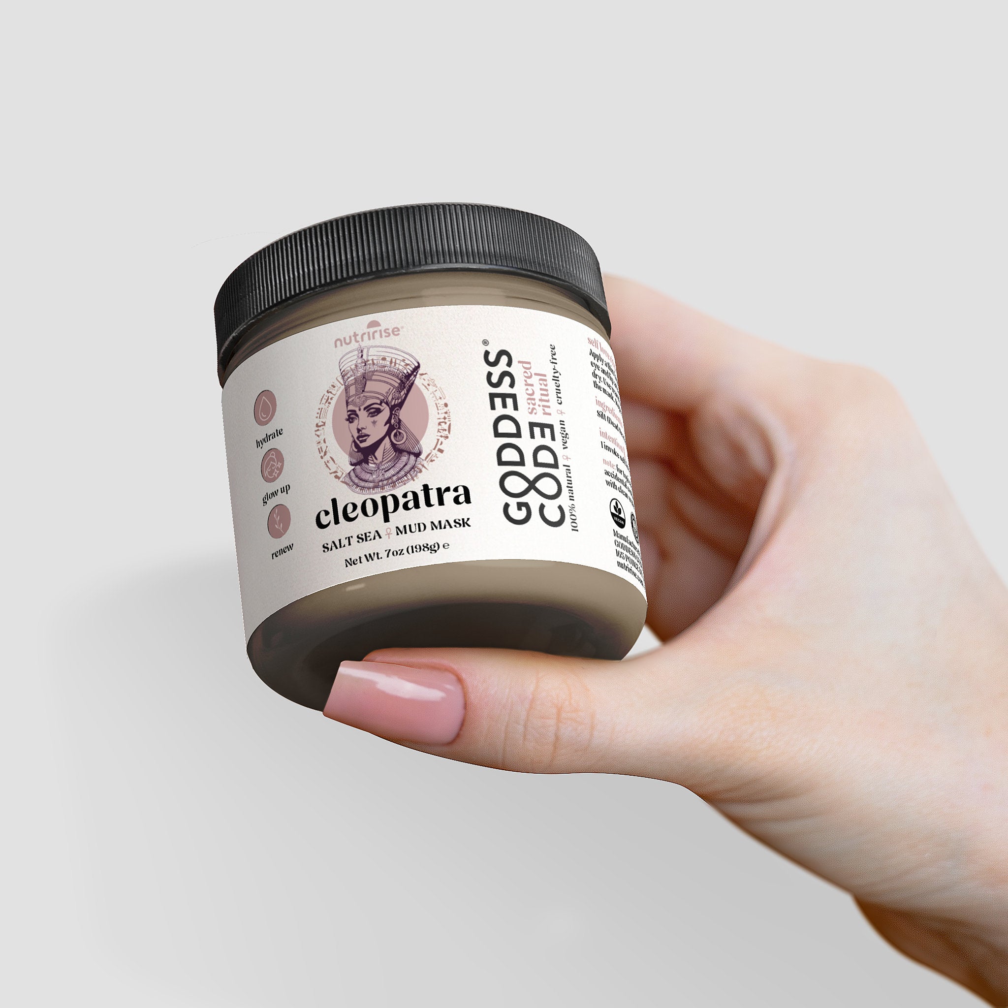 Goddess Code Cleopatra Salt Sea Mud Mask - Hydrate, Glow, Renew 7oz