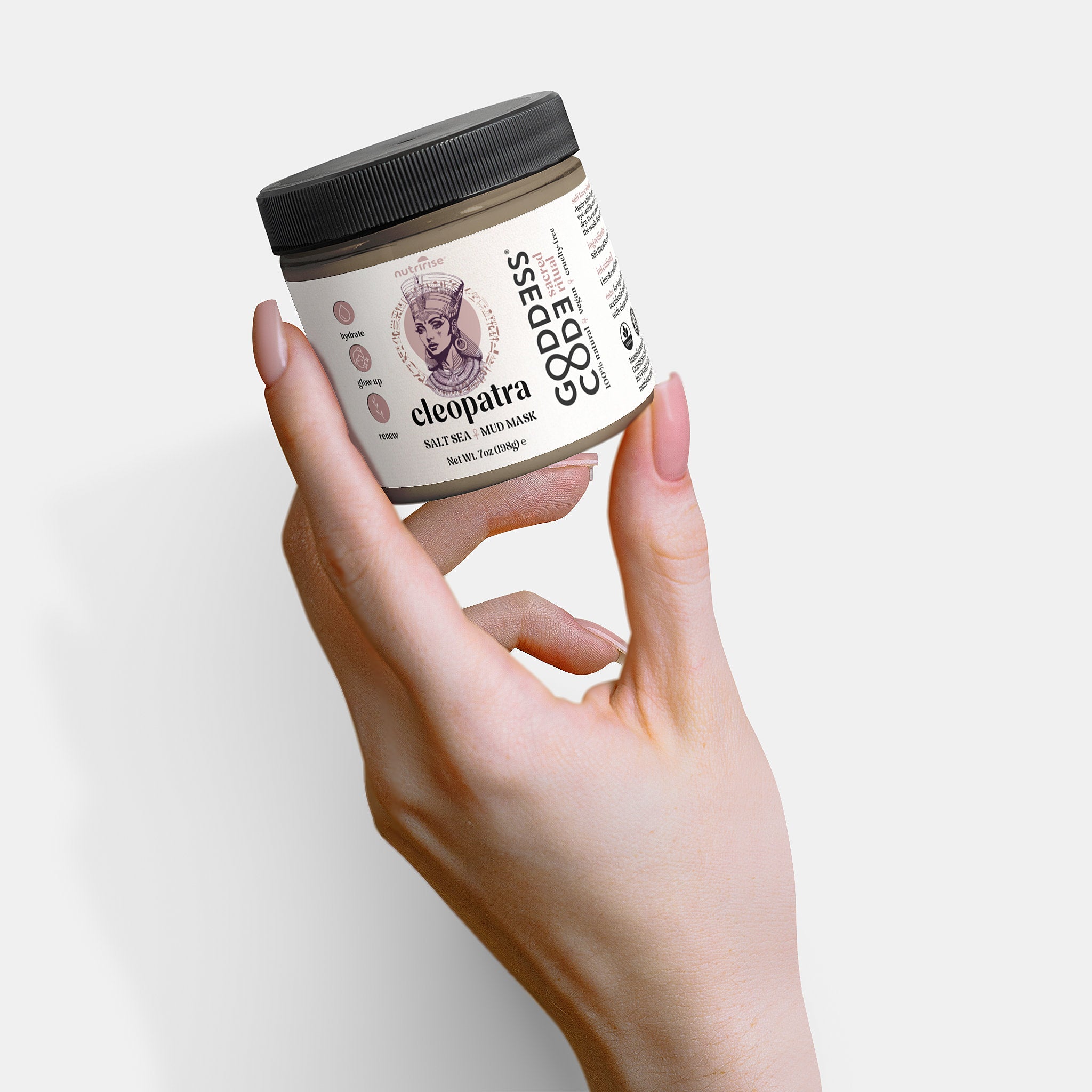 Goddess Code Cleopatra Salt Sea Mud Mask - Hydrate, Glow, Renew 7oz