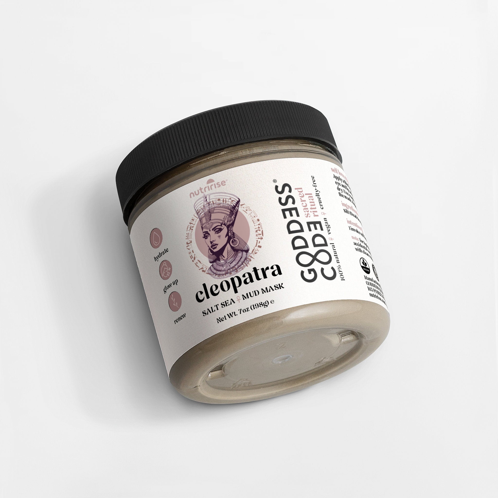 Goddess Code Cleopatra Salt Sea Mud Mask - Hydrate, Glow, Renew 7oz