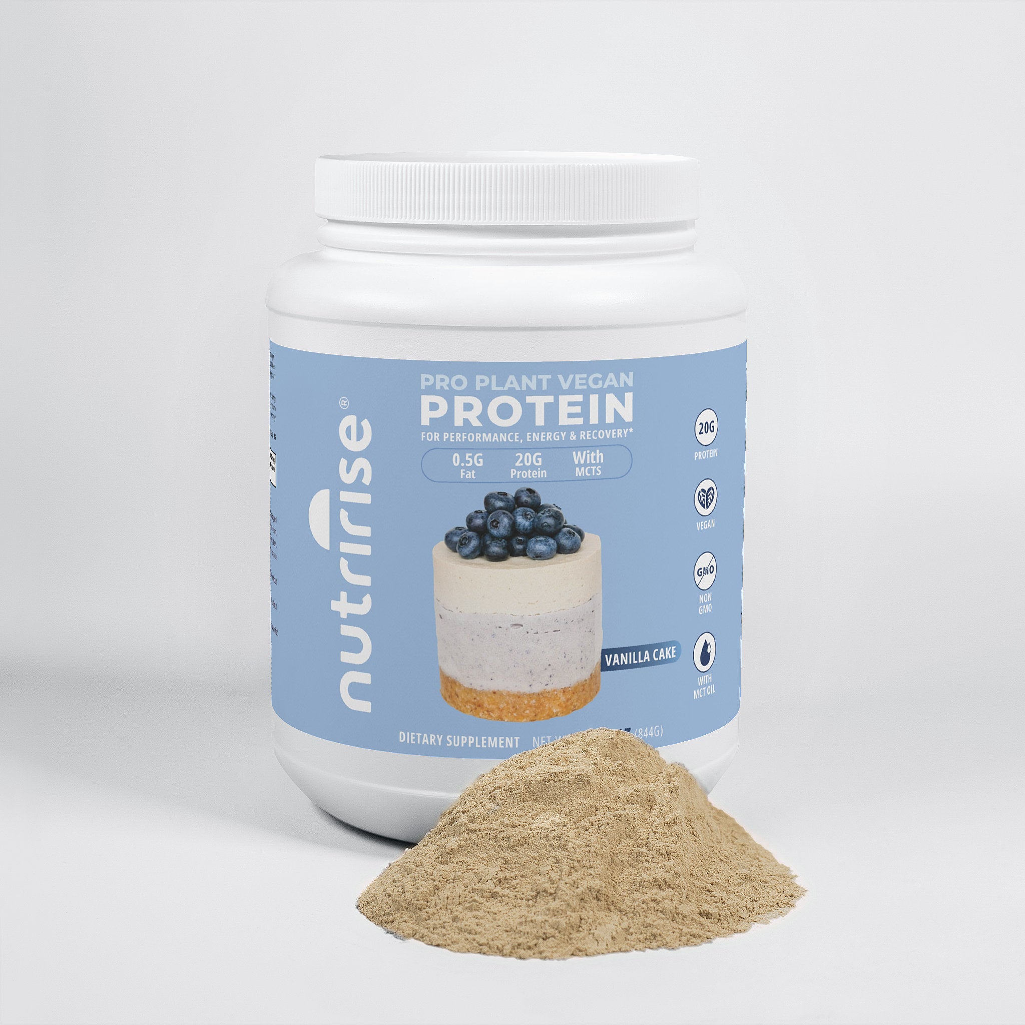 NutriRise Pro Plant Vegan Protein Powder (Vanilla Cake)