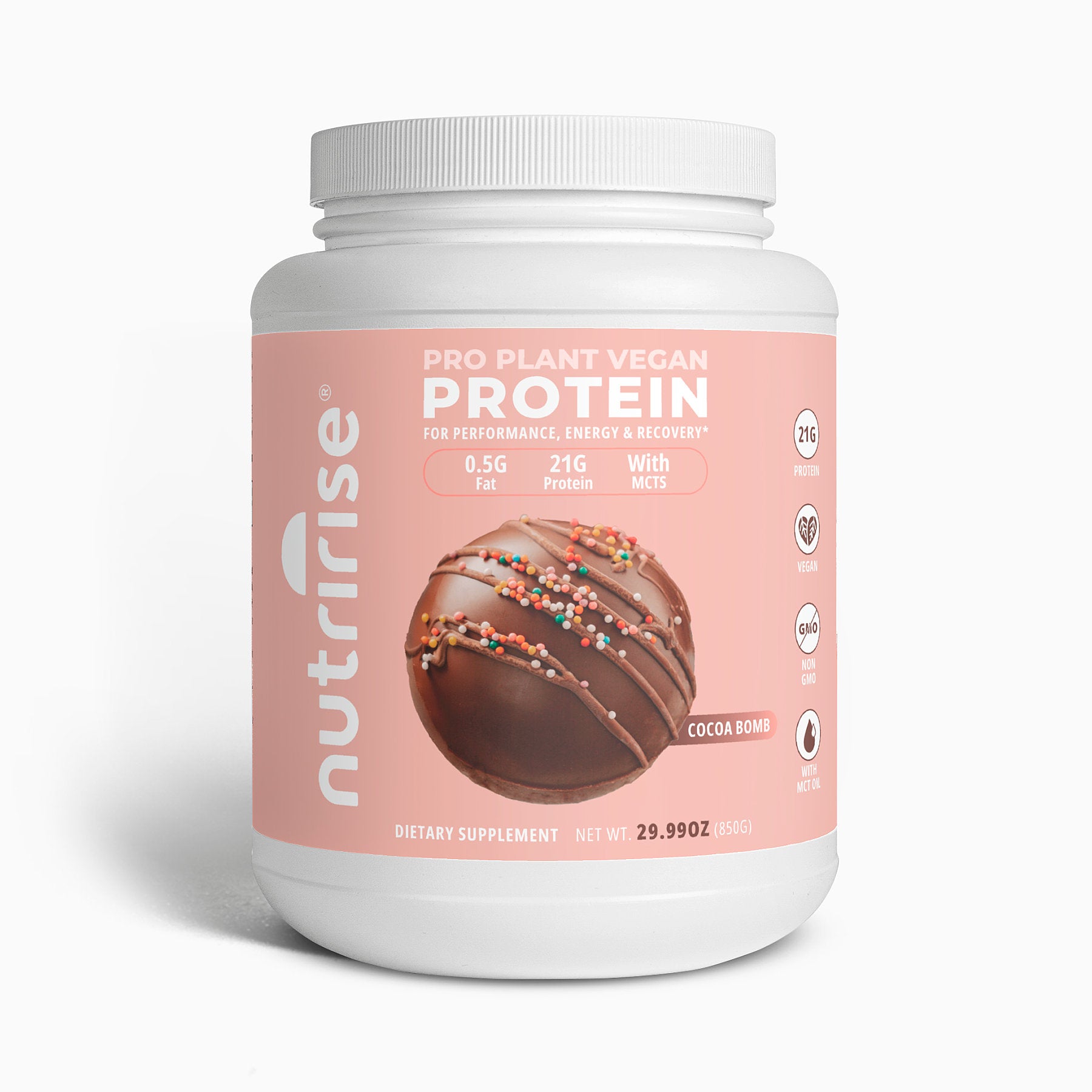 NutriRise Pro Plant Vegan Protein Powder (Cocoa Bomb)