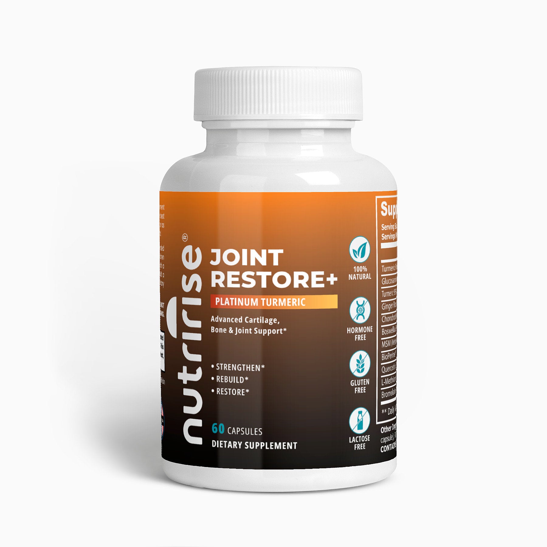 NutriRise Joint Restore+ | Advanced Joint & Cartilage Support | Turmeric, Glucosamine & Chondroitin