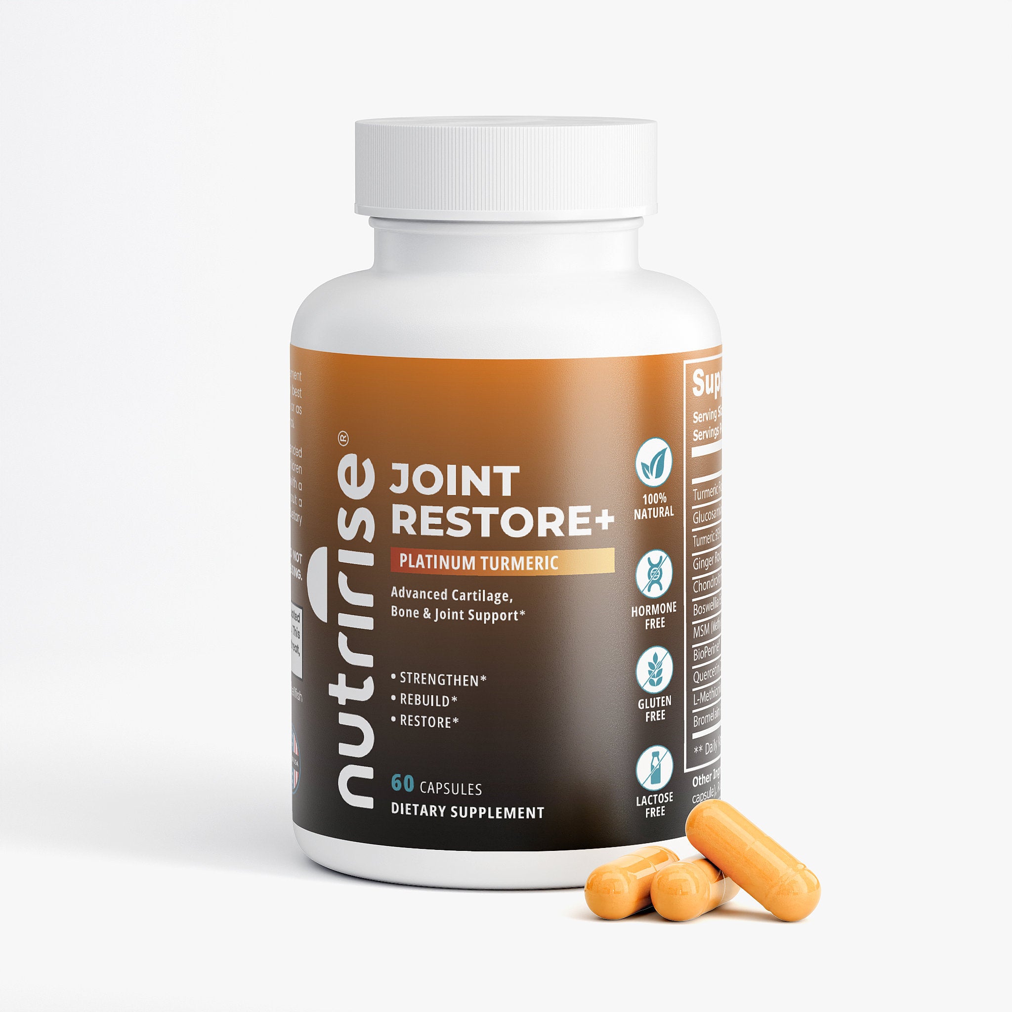NutriRise Joint Restore+ | Advanced Joint & Cartilage Support | Turmeric, Glucosamine & Chondroitin