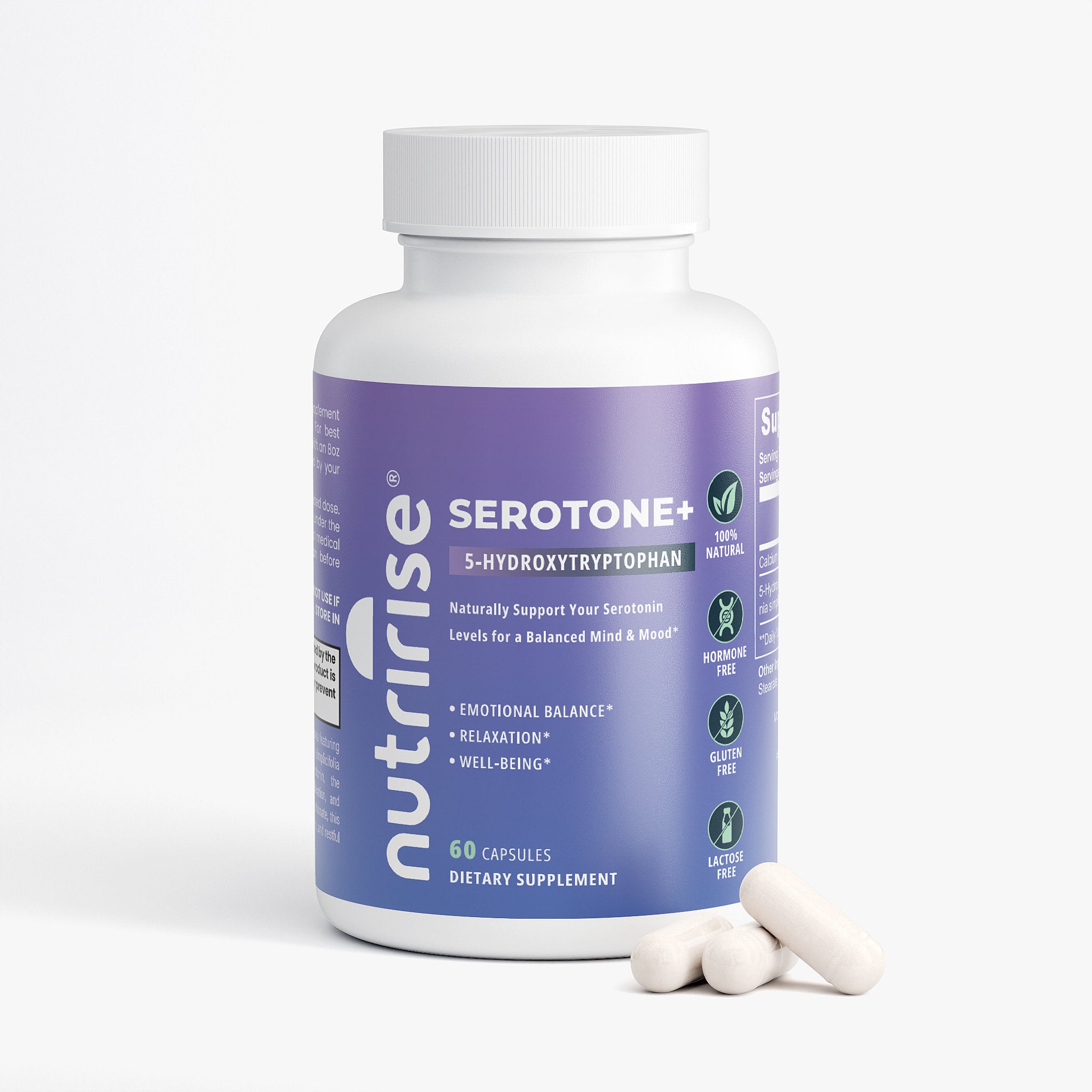 NutriRise Serotone+ | 5-HTP Mood Support | Natural Serotonin & Relaxation Formula
