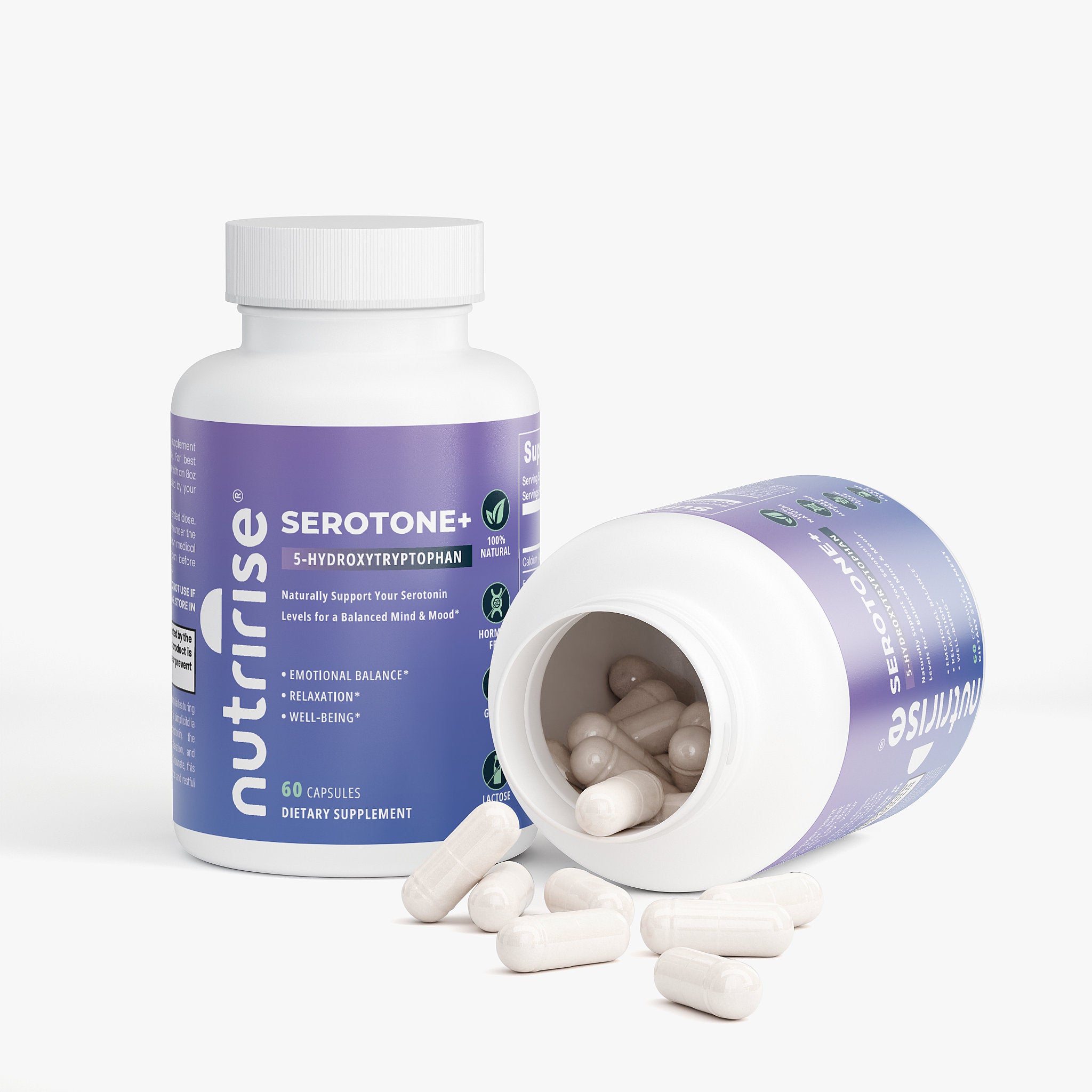 NutriRise Serotone+ | 5-HTP Mood Support | Natural Serotonin & Relaxation Formula