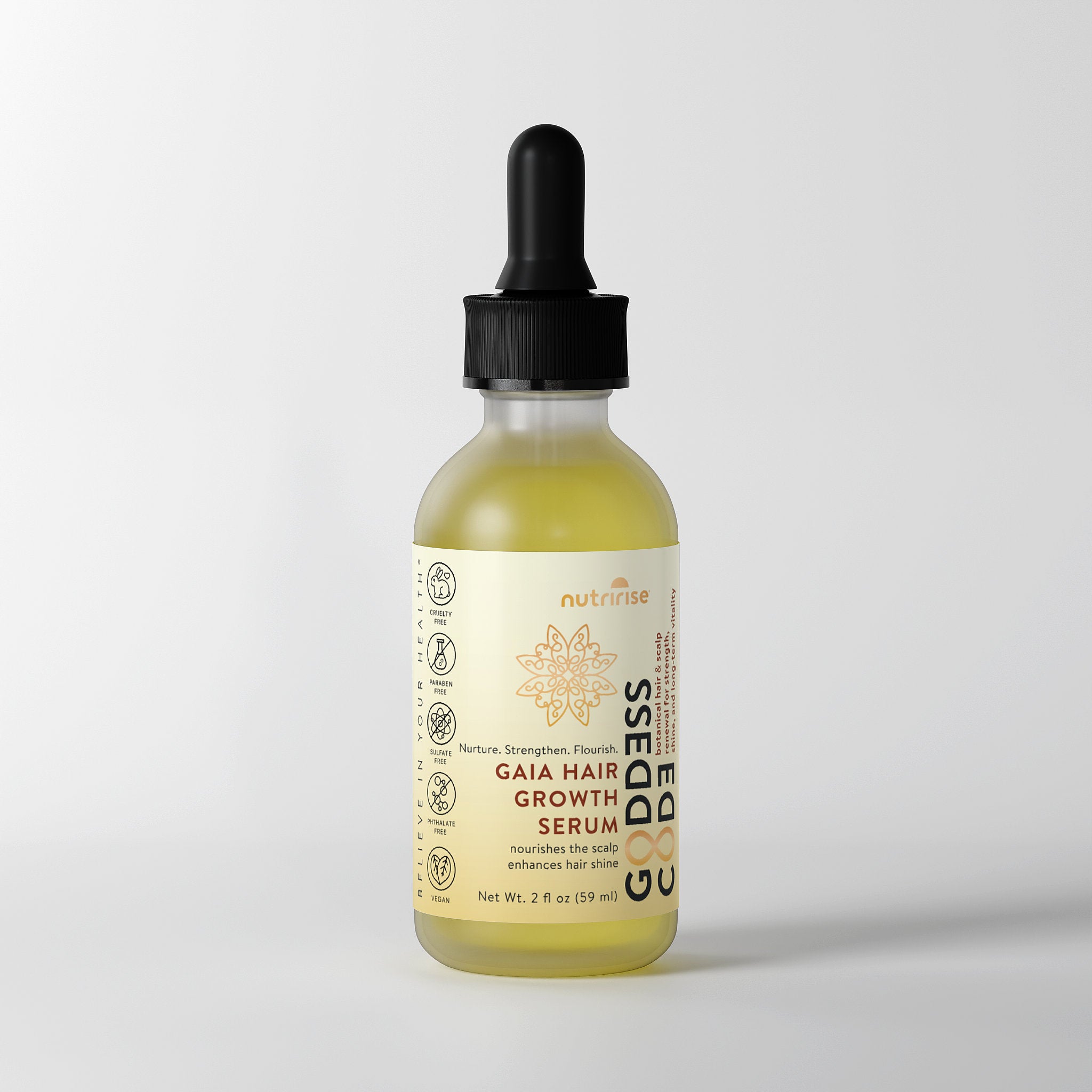 Goddess Code Gaia Hair Growth Serum | Botanical Hair Support | Thicker, Fuller Hair