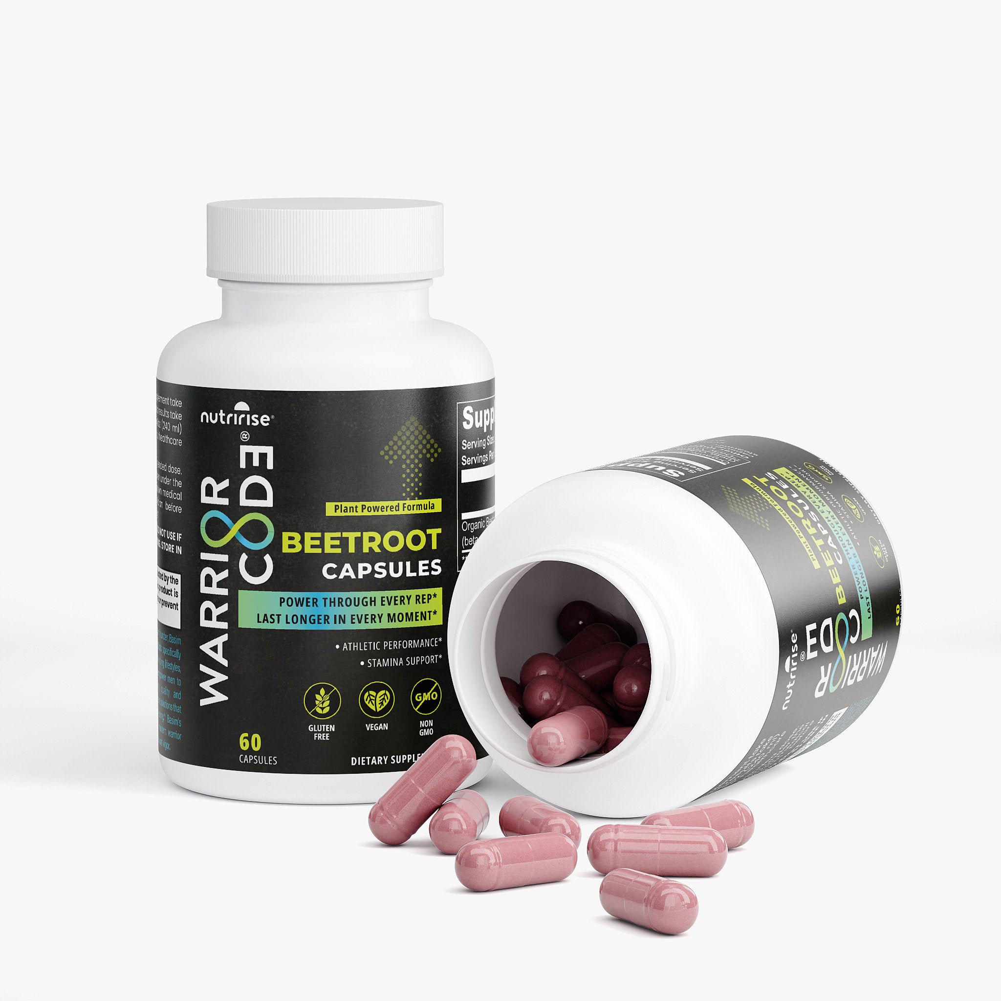 Warrior Code Beetroot Capsules | Made with Organic Beetroot | Nitric Oxide Booster for Stamina & Athletic Performance