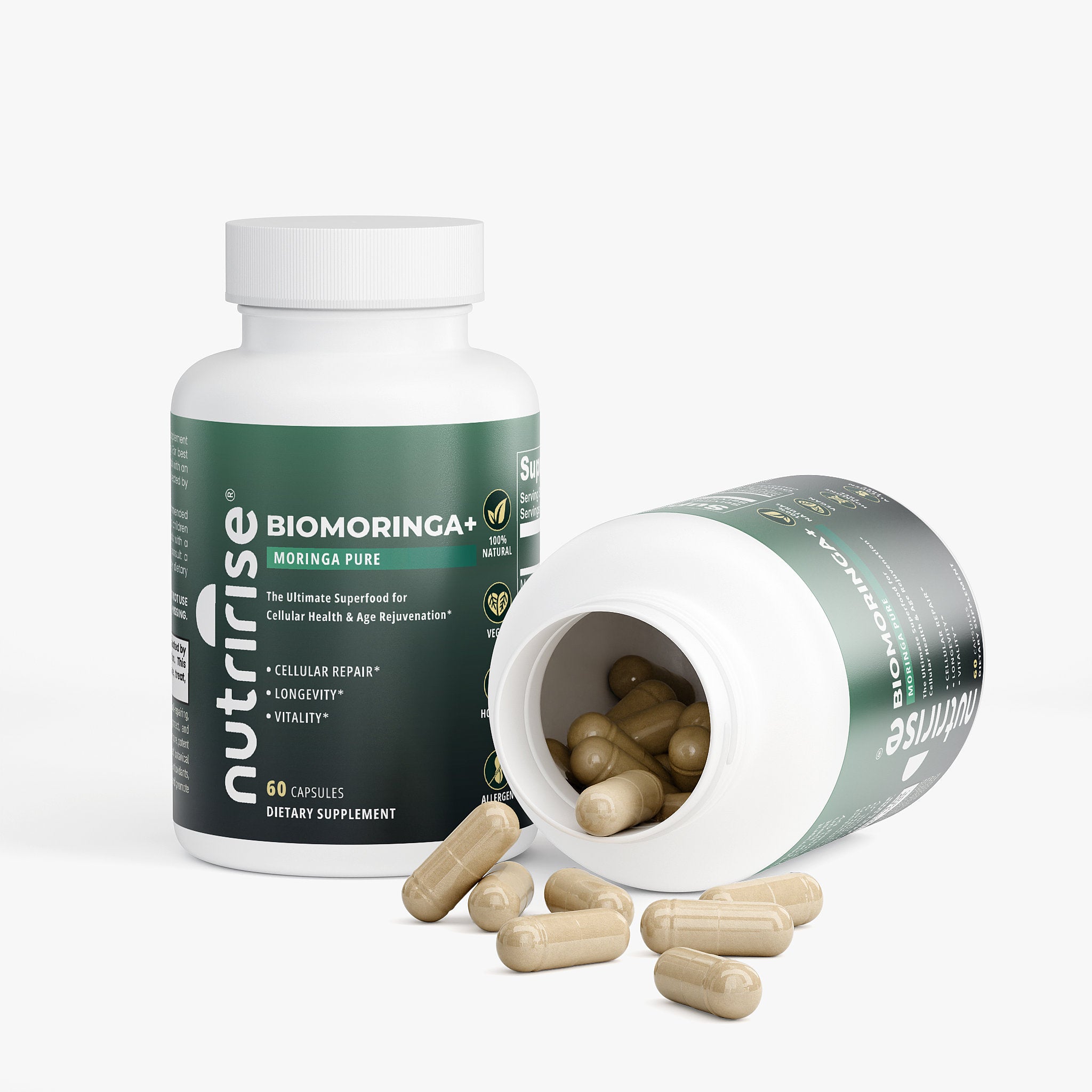 NutriRise BioMoringa+ | Cellular Repair & Longevity | Pure Moringa Oleifera