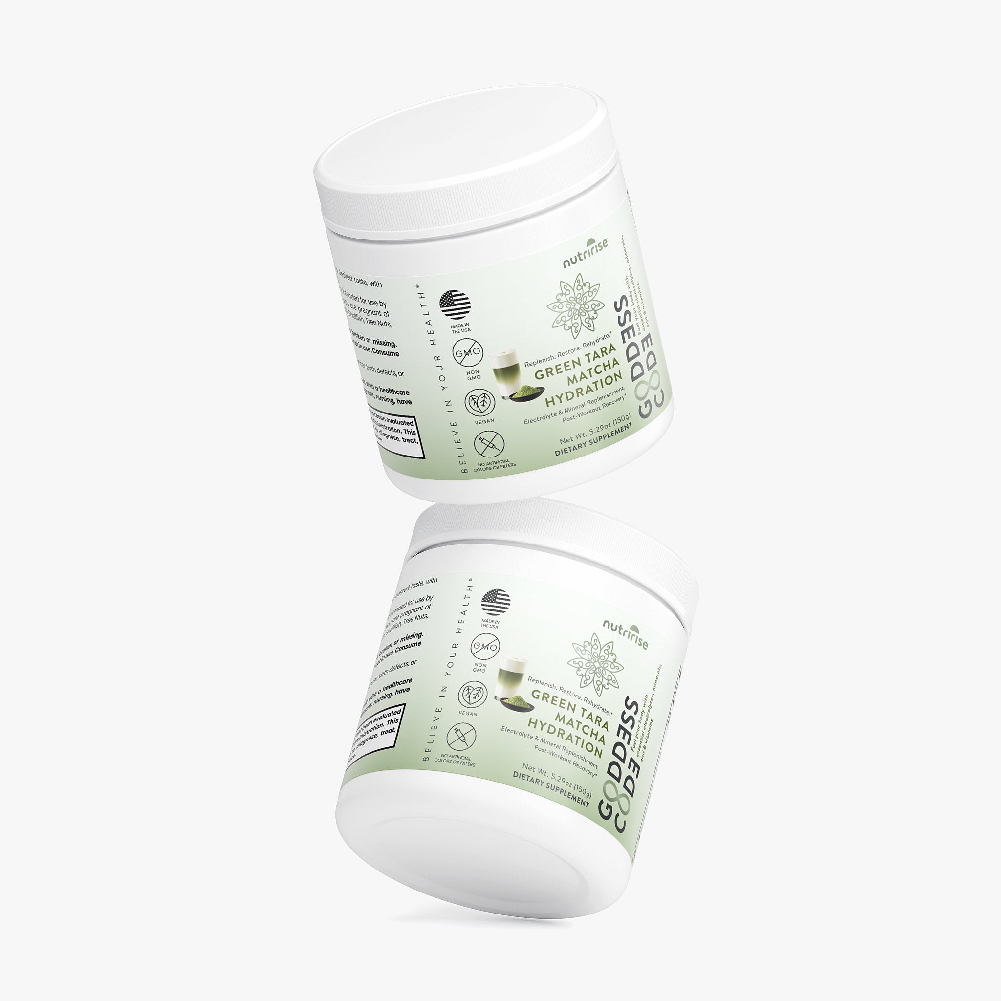 Goddess Code Green Tara Matcha Hydration | Electrolyte + Vitamin Powder | Caffeine-Free Daily Wellness Drink | Post Workout | For Women