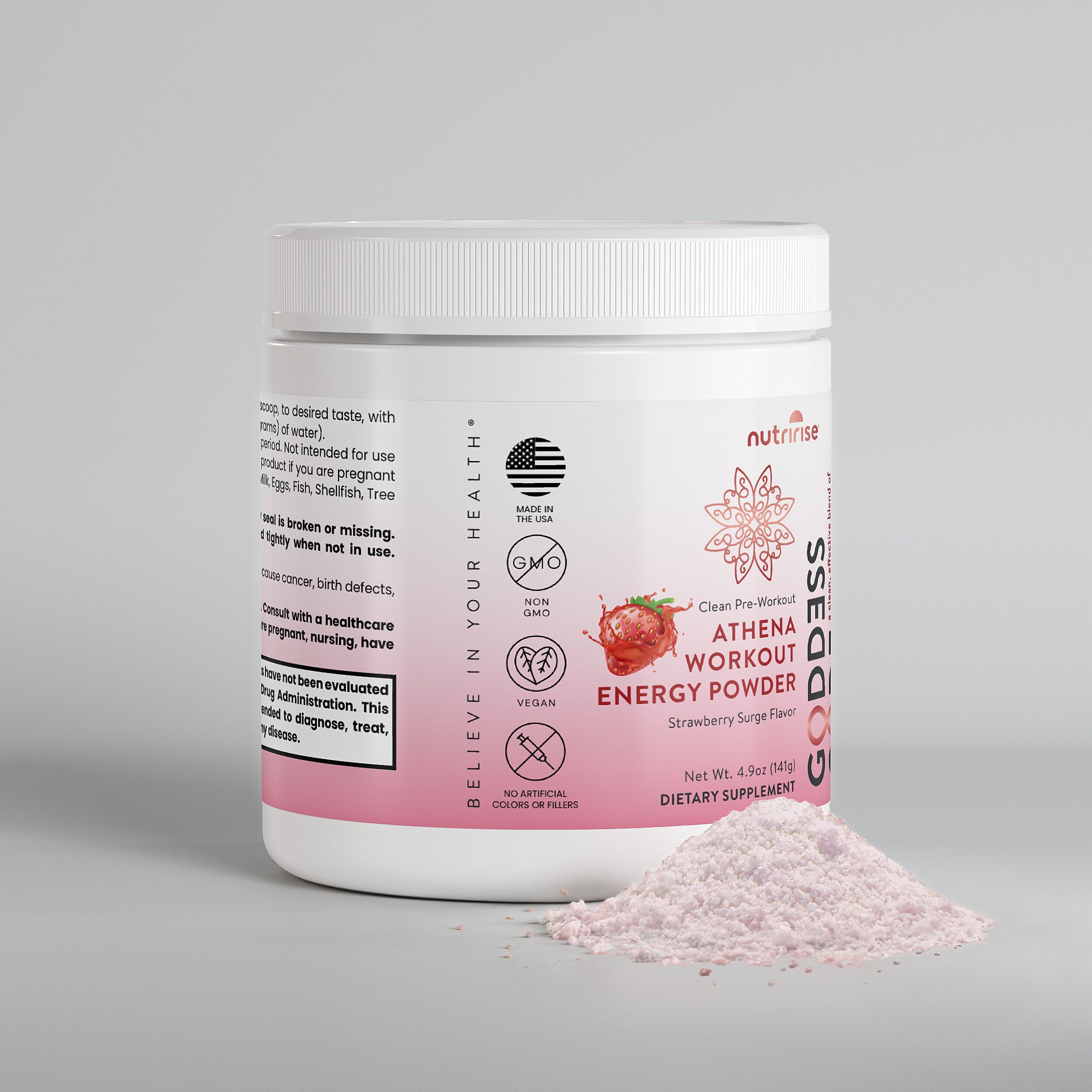 Goddess Code Athena Workout Energy Powder - Clean Energy & Hydration - Women Workout Energy Mix