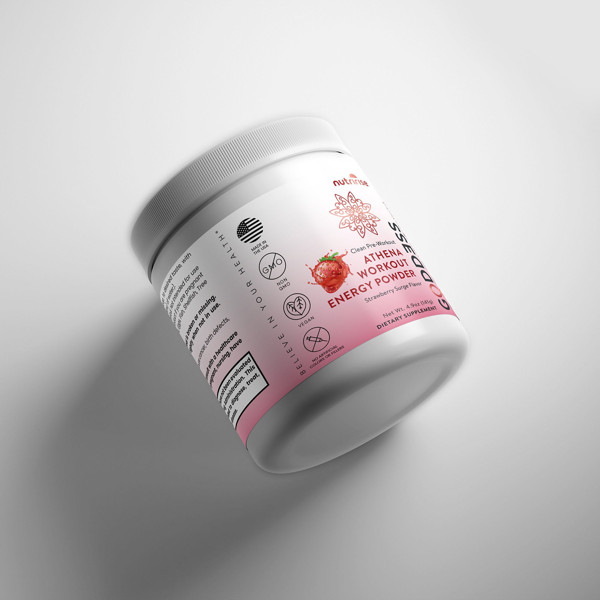 Goddess Code Athena Workout Energy Powder - Clean Energy & Hydration - Women Workout Energy Mix