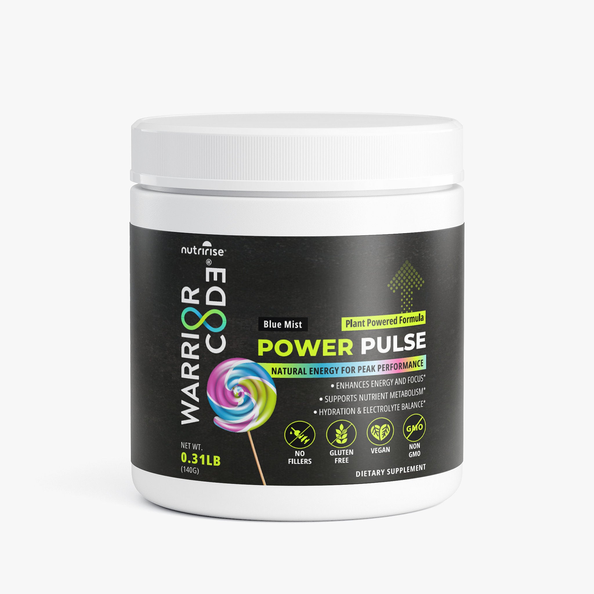 Warrior Code Power Pulse | Pre-Workout Energy Plus Electrolytes Hydration Mix | Natual Clean Energy With Taurine, L-Theanine | High Minerals, Vitamins For Optimal Performance During Intense Training or Workouts