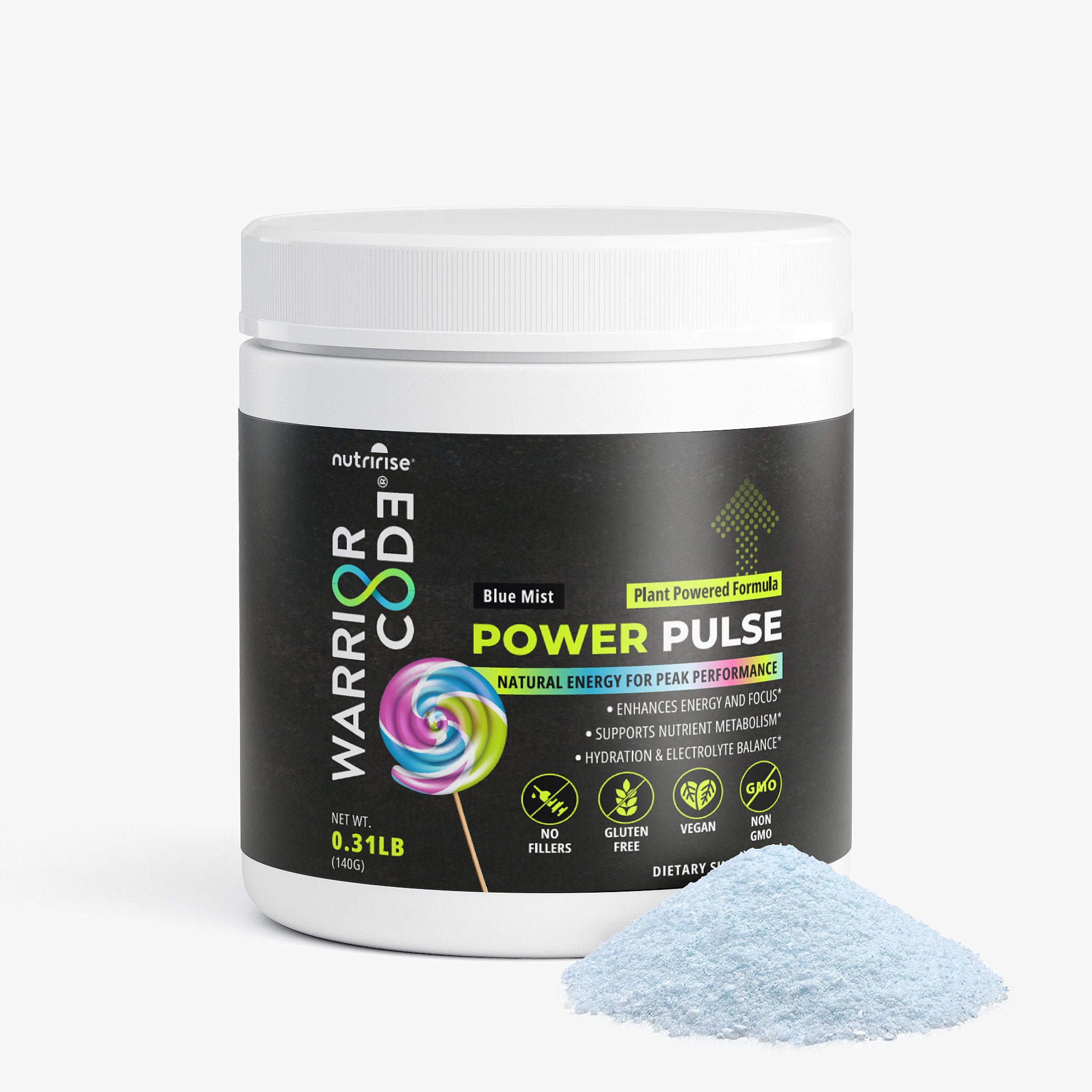 Warrior Code Power Pulse | Pre-Workout Energy Plus Electrolytes Hydration Mix | Natual Clean Energy With Taurine, L-Theanine | High Minerals, Vitamins For Optimal Performance During Intense Training or Workouts