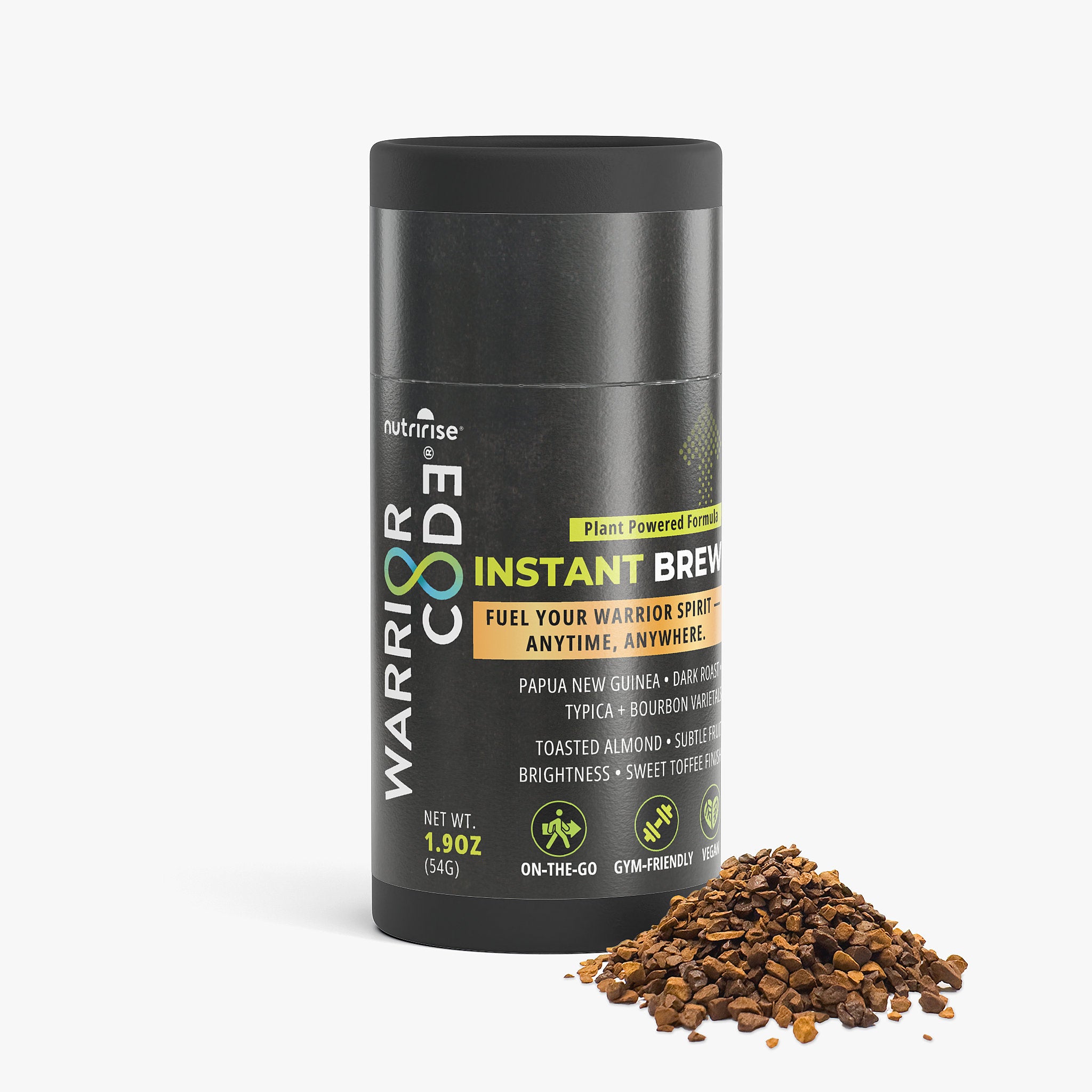 Warrior Code® Instant Brew — Single-Origin PNG, Freeze-Dried Dark Roast (100% Arabica)