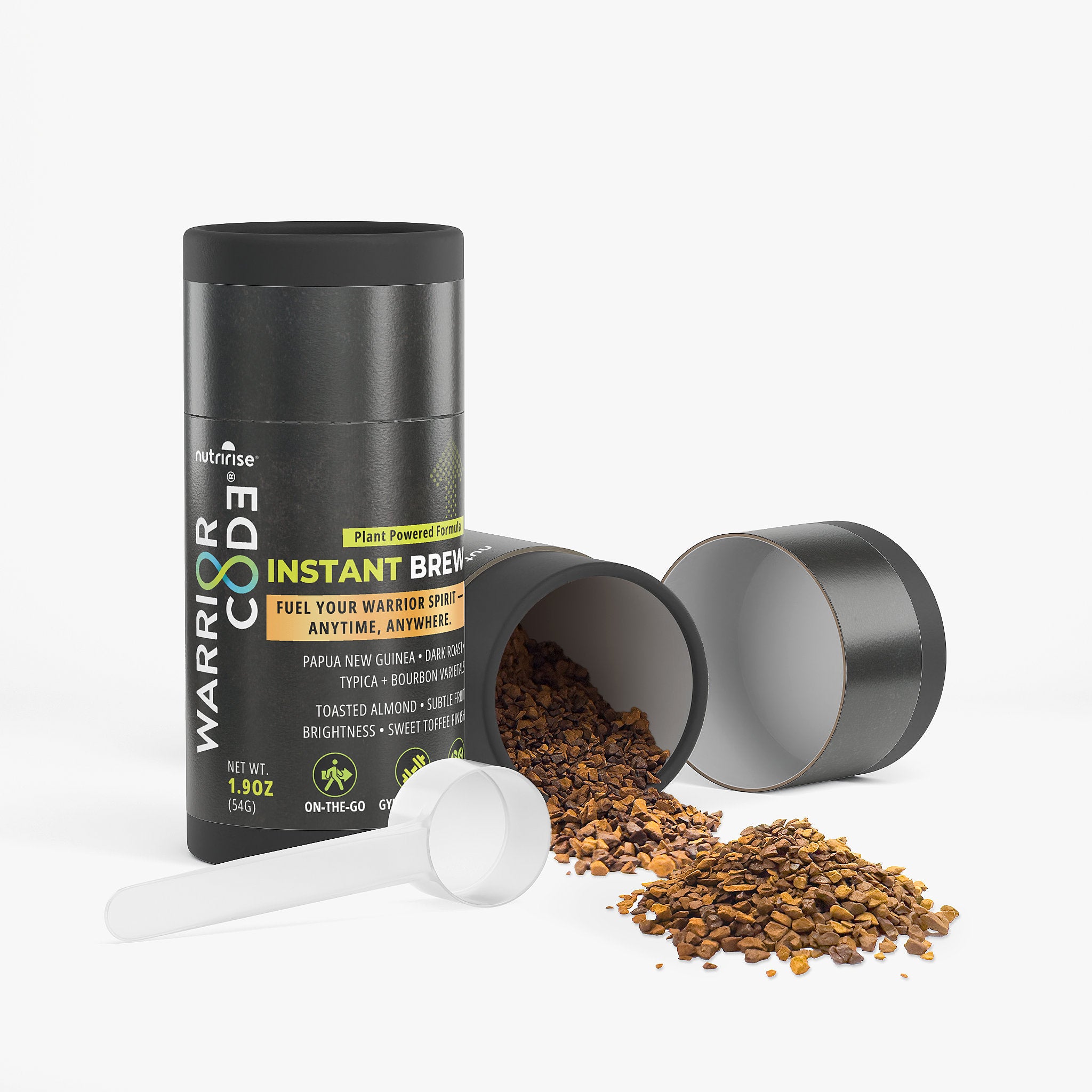 Warrior Code® Instant Brew — Single-Origin PNG, Freeze-Dried Dark Roast (100% Arabica)