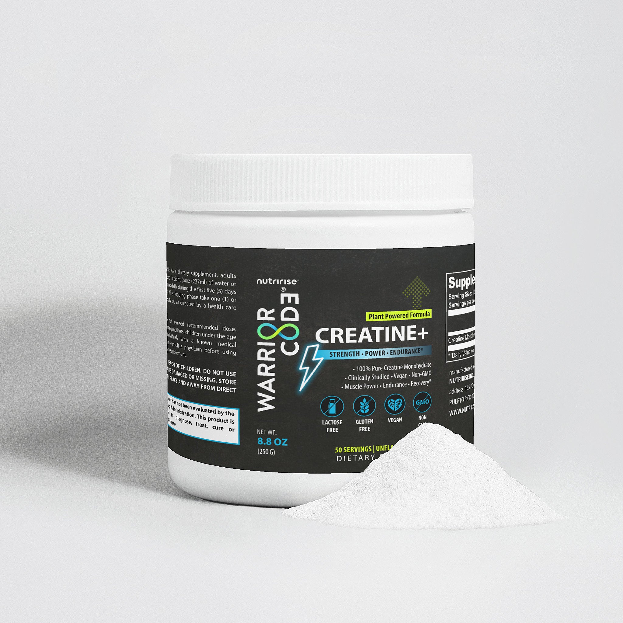 Warrior Code CREATINE+ | Pure Vegan Creatine Monohydrate