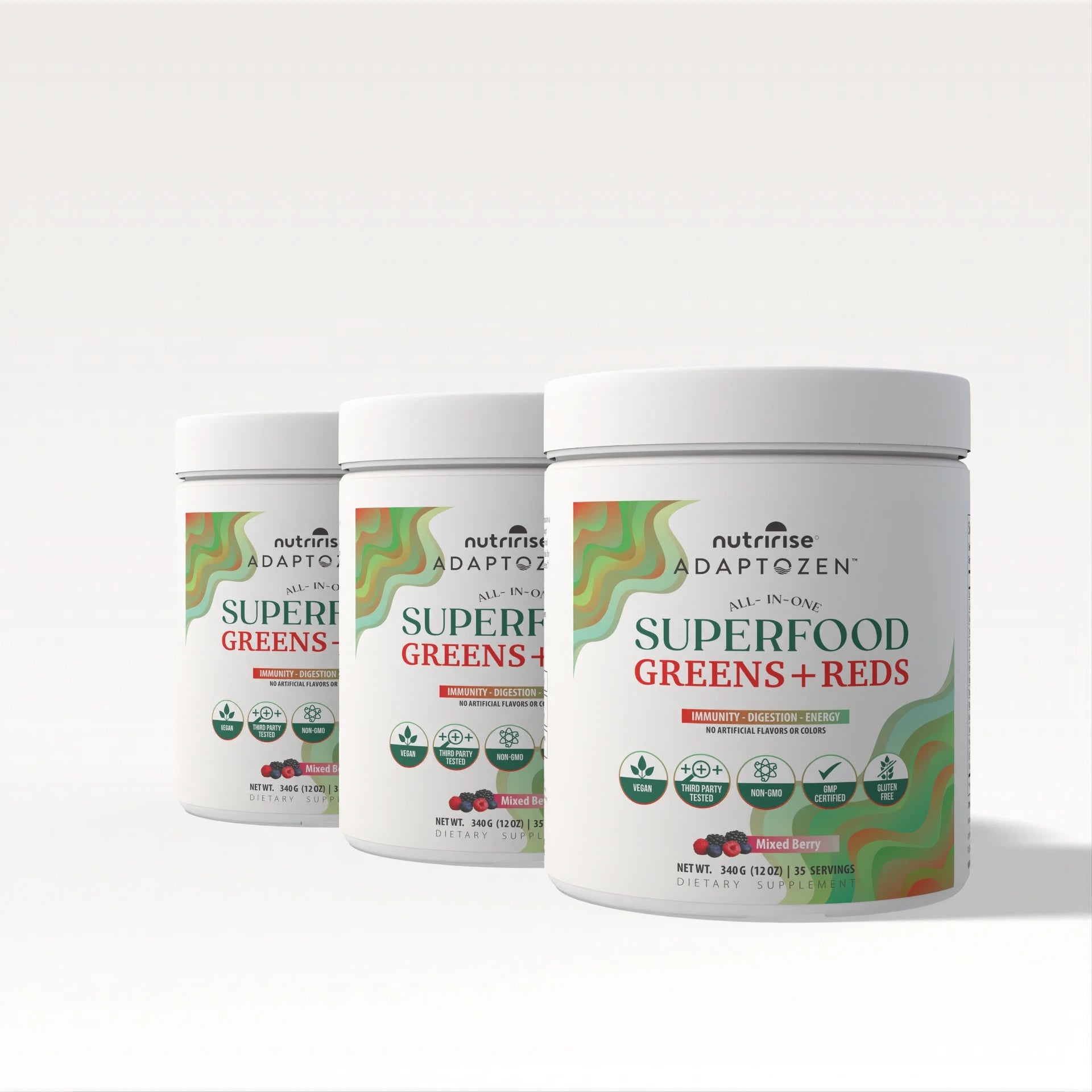 Adaptozen All-In-One Superfood Greens + Reds | Supports Immunity, Digestion & Energy