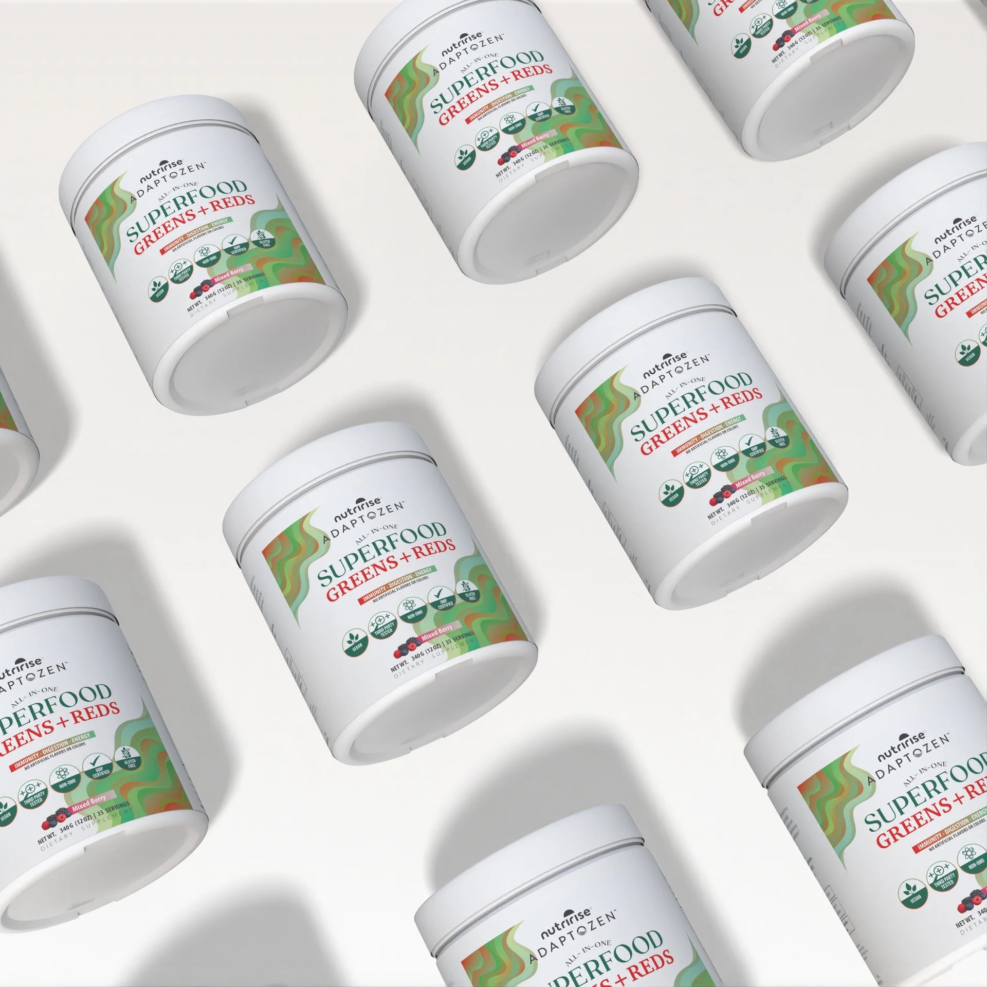 Adaptozen All-In-One Superfood Greens + Reds | Supports Immunity, Digestion & Energy