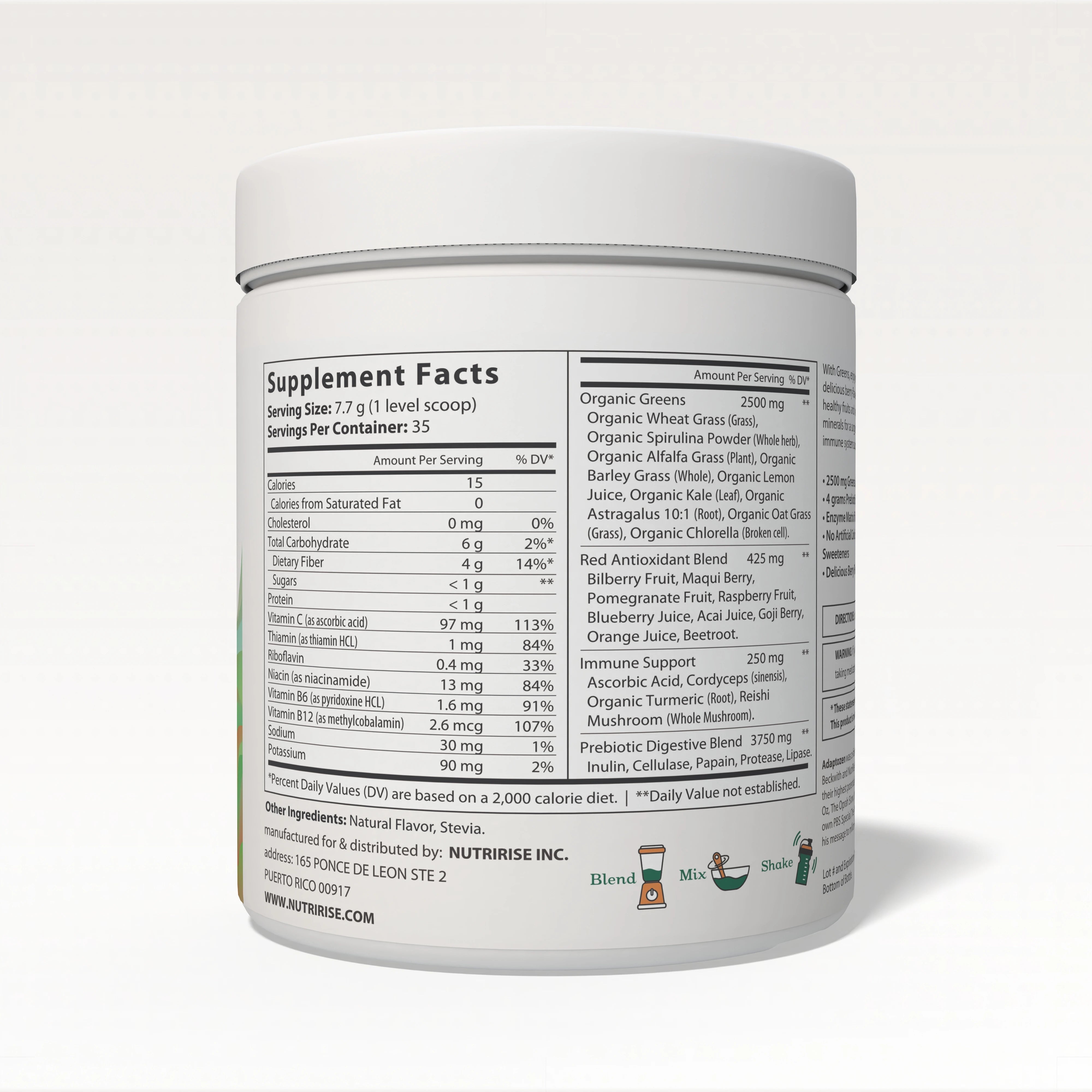 Adaptozen All-In-One Superfood Greens + Reds | Supports Immunity, Digestion & Energy