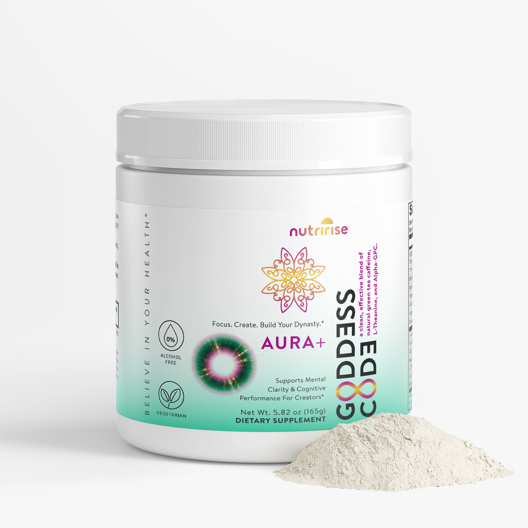 Goddess Code AURA+ | Green Halo Cognitive Energy Powder for Women