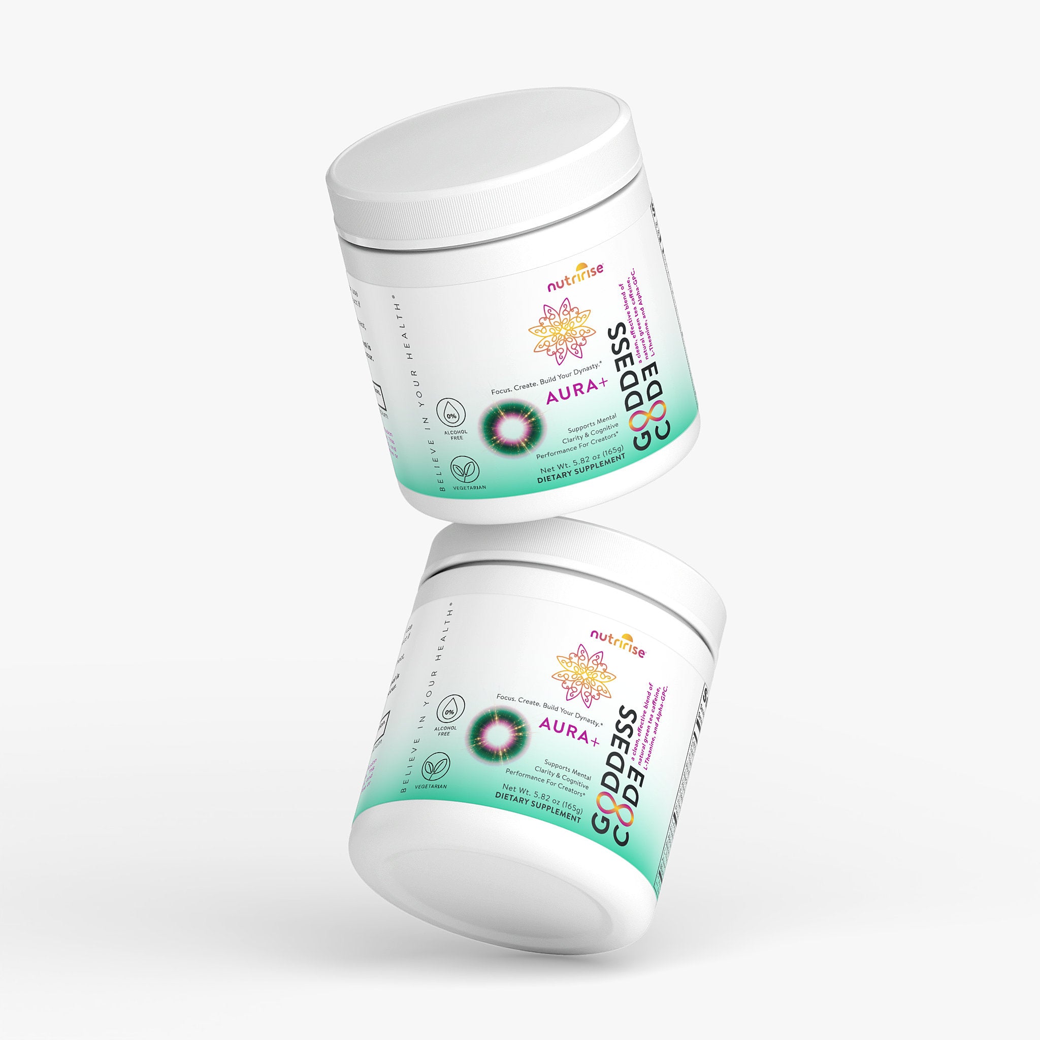 Goddess Code AURA+ | Green Halo Cognitive Energy Powder for Women