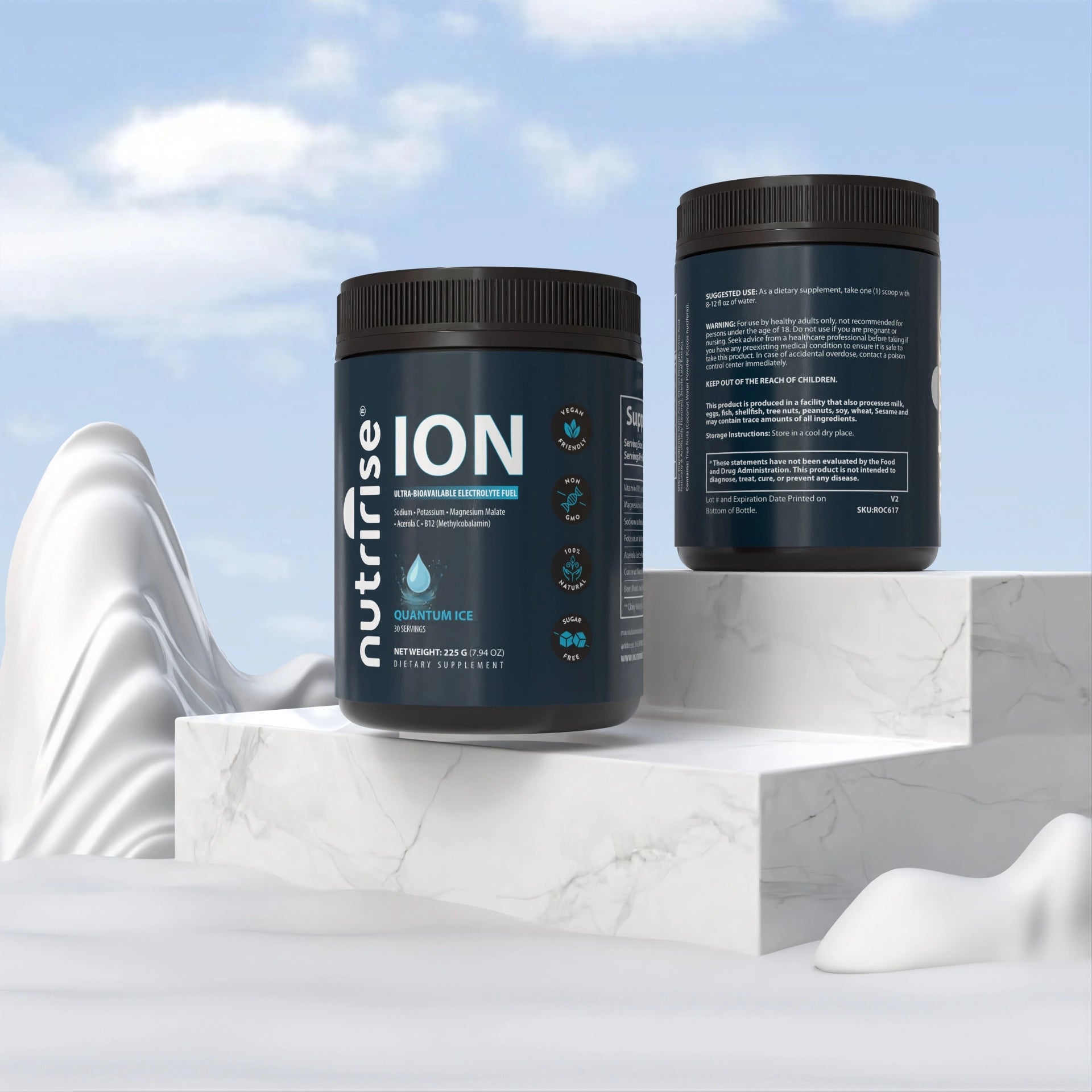 NutriRise ION — Quantum Ice | Ultra-Bioavailable Electrolyte Fuel