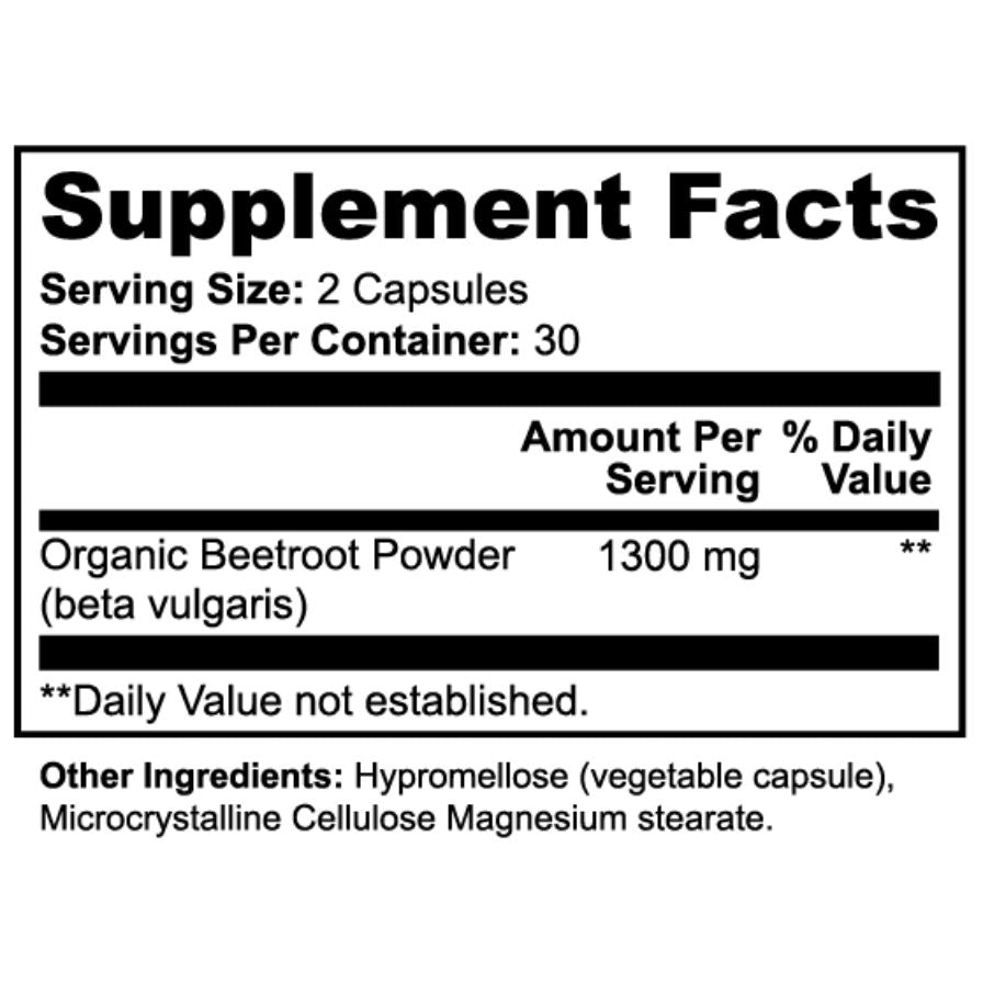 Warrior Code Beetroot Capsules | Made with Organic Beetroot | Nitric Oxide Booster for Stamina & Athletic Performance
