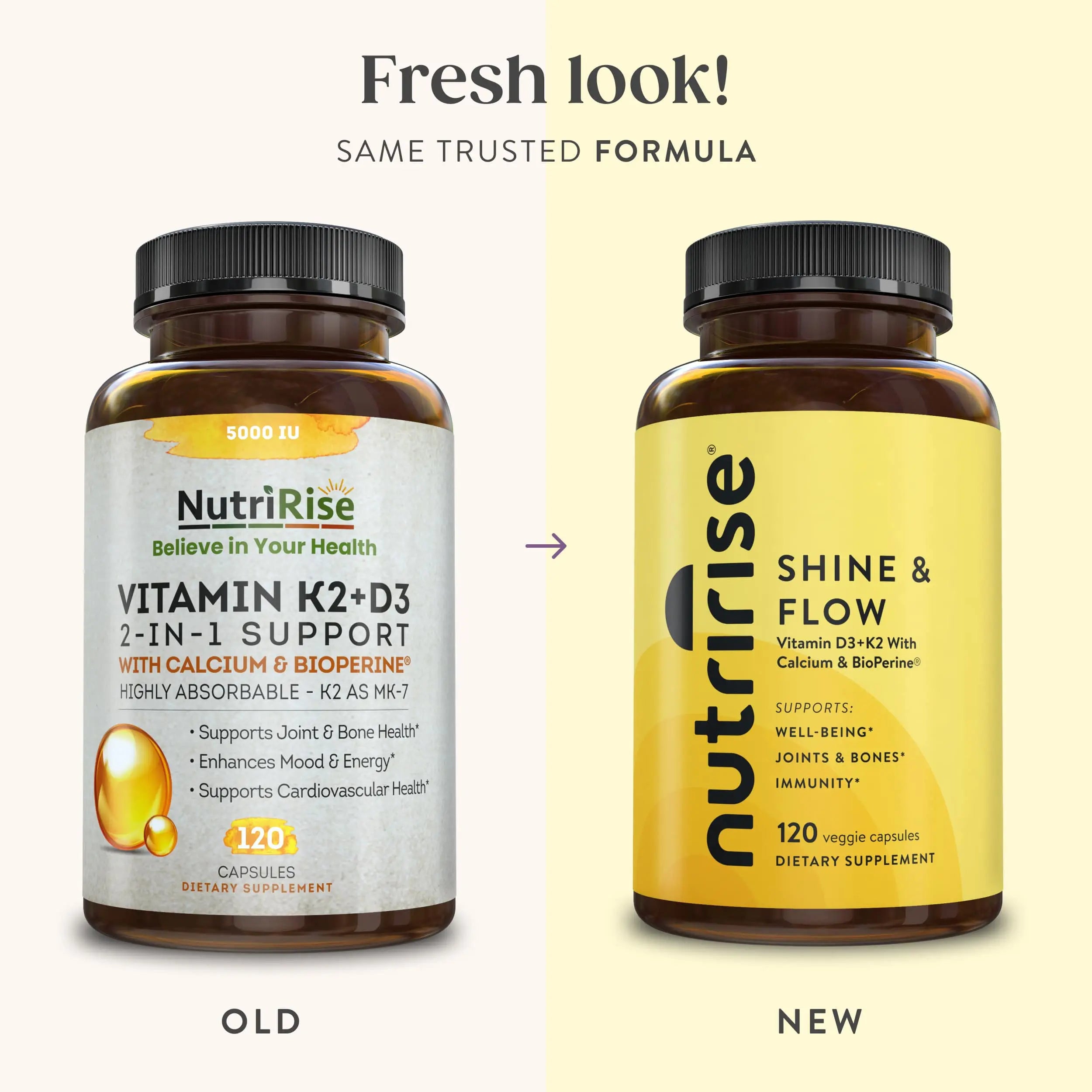 Vitamin D3 + K2 Complex - NutriRise