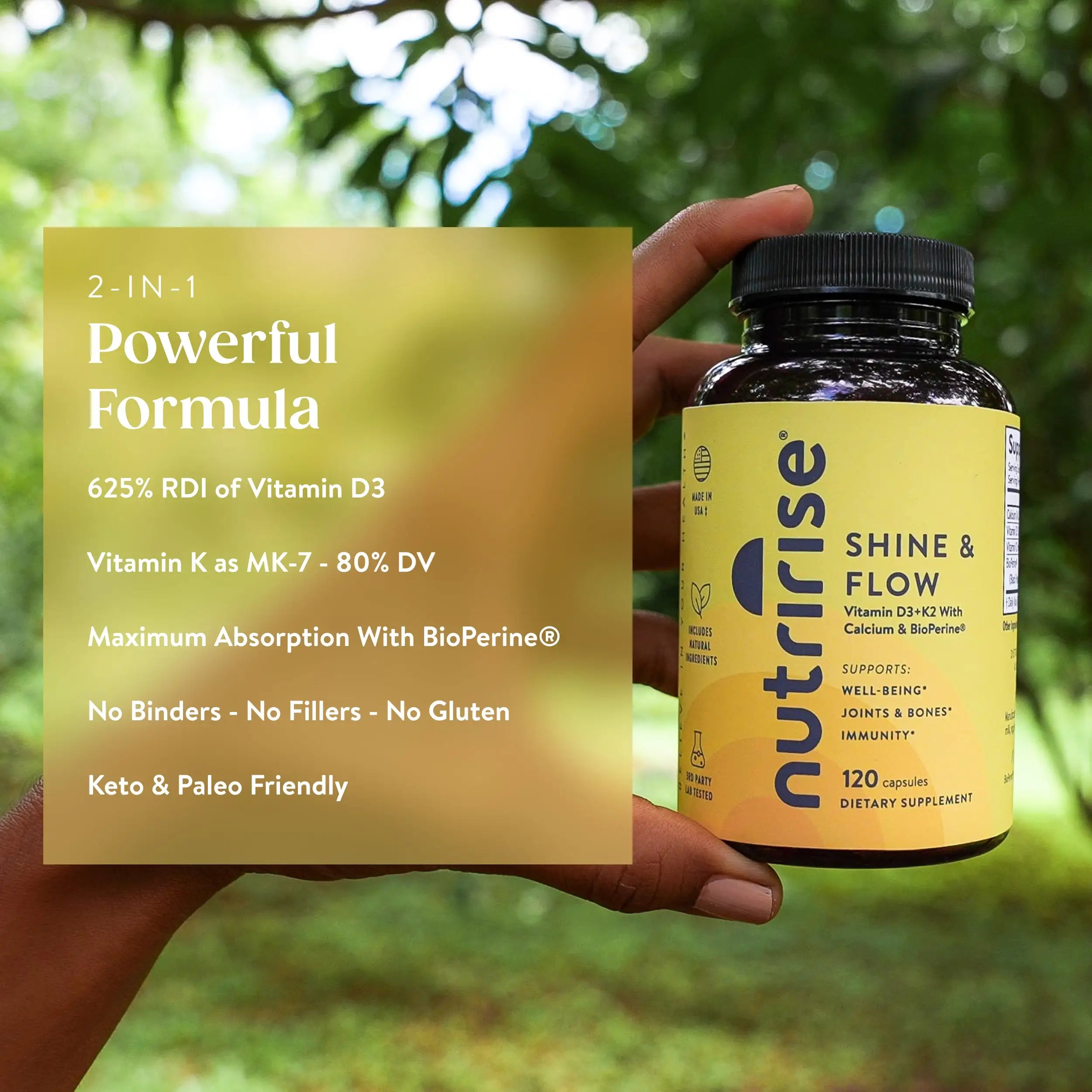 Vitamin D3 + K2 Complex - NutriRise