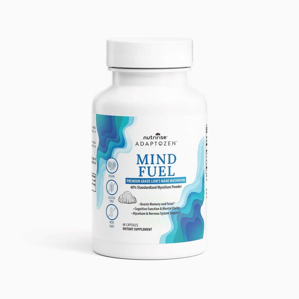 Lion's Mane Mushroom Capsules | Brain & Focus | AdaptoZen | NutriRise