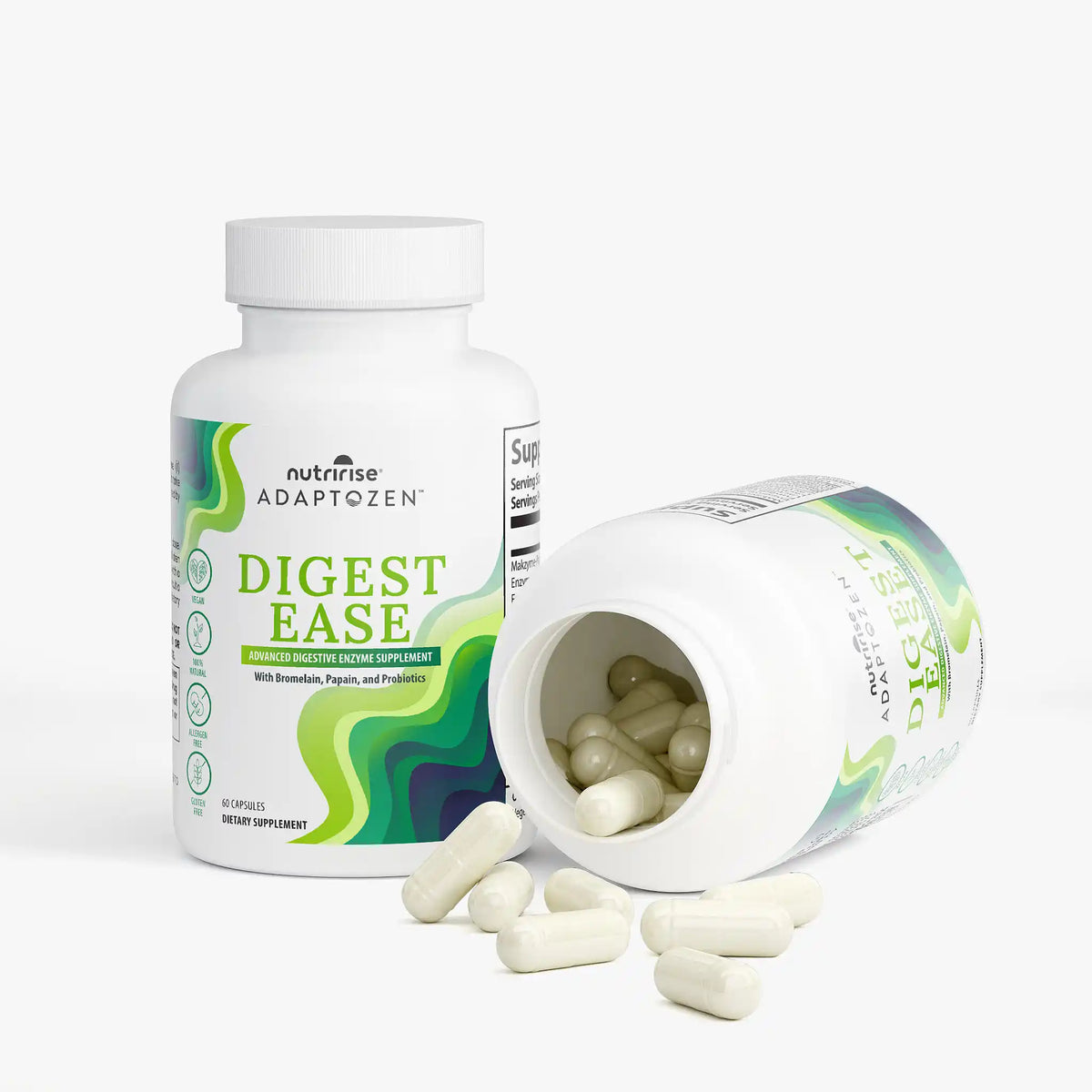 Digesteaze AdaptoZen Digest Ease | Advanced Digestive Enzyme | Bromelain, Papain ...