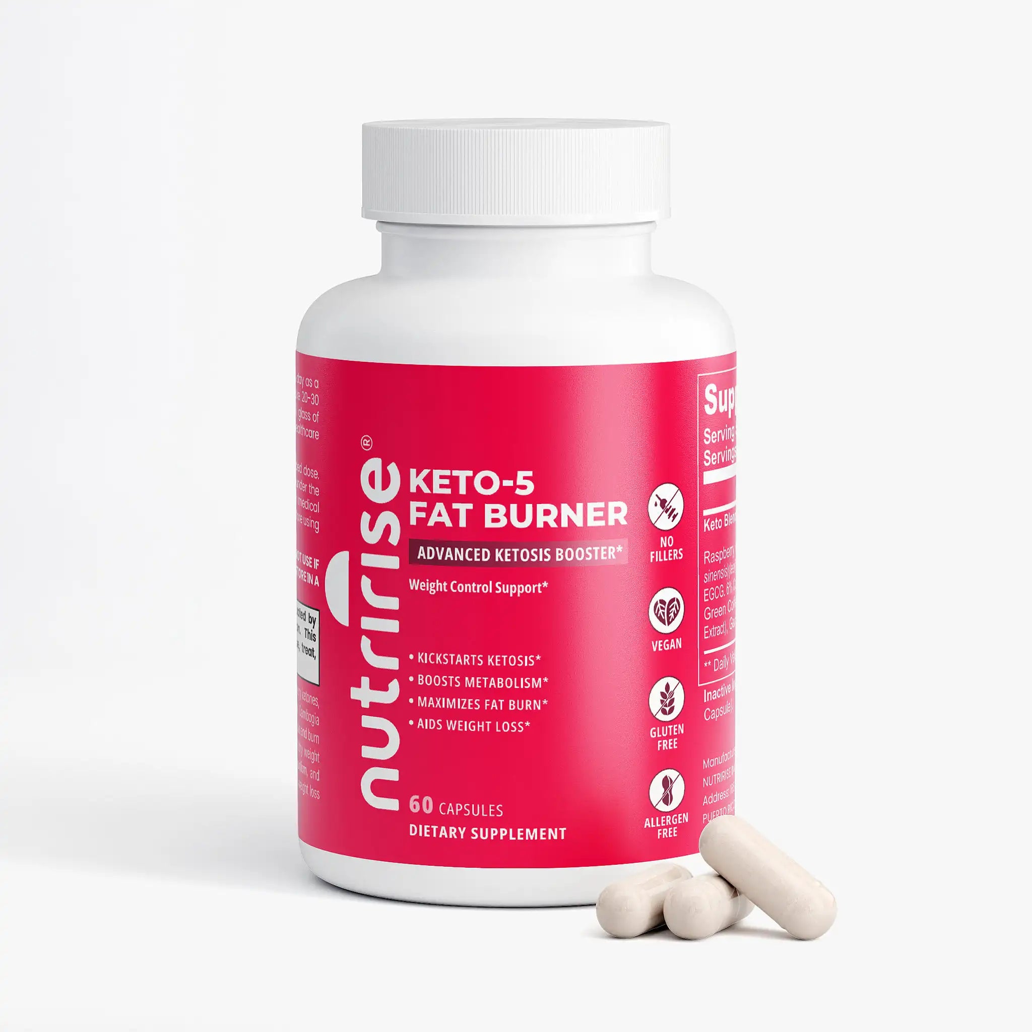 KETO-5 Advanced Keto Support | BHB Ketone Blend | NutriRise