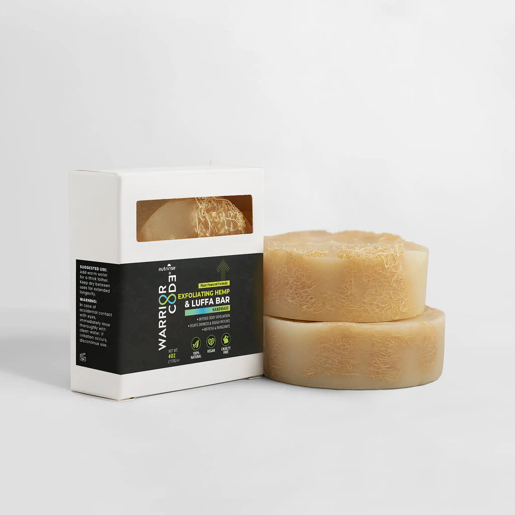 Luffa Code Exfoliating Hemp Luffa Bar | Body Exfoliant | Warrior Code | NutriRise